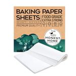 The Honest Home Co. | 100 Baking Paper Sheets, 40GSM | 10x10" Pre-Cut Parchment Paper | 100% Non - Stick | FDA Approved