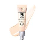 IT Cosmetics CC+ Nude Glow Lightweight Foundation + Glow Serum with SPF 40 - With Niacinamide, Hyaluronic Acid & Green Tea Extract - Fair Light - 1.08 fl oz