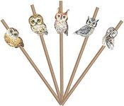 10 PCS Straws Owls Woodland Animals for Baby Shower, 1st Birthday | Forest Theme Baby Shower Party Supplies and Party Decorations