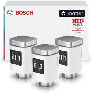 Bosch Smart Home Heizkörper-Thermostat II [+M], smartes Heizkörperthermostat für intelligentes Heizen & Energiesparen, mit Matter, App-Steuerung, kompatibel mit Apple Home, Google Home, Alexa, 3er Set