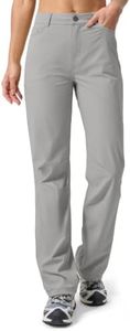Willit Womens Hiking Pants Quick Dry Lightweight Stretch Travel Pants with Pockets UPF 50+ Water-Resistant 33" Light Gray 2