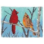 Latch Hook Kits Rug, Cardinal Crocheting Carpet Rug with Printed Canvas for Kids Adults Beginners, 20.5X15 Inch 2 - Cardinal