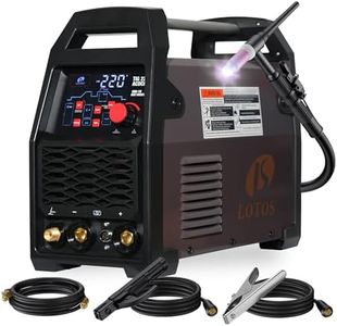 LOTOS TIG220ACDCP 220A AC/DC TIG Welder, Digital Display, 13-in-1, Pulse, Spot, Stick, HF Start, Dual Voltage 110/220V, 3 AC Waves, Aluminum Stainless Steel Welding
