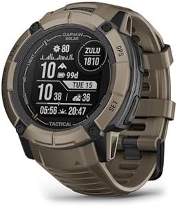 Garmin Instinct 2X SOLAR GPS 50mm Smartwatch, Larger Rugged watch, Tactical edition, Built-in Sports Apps & Health Monitoring, Dedicated Tactical Features, up to 40 days Battery Life, Tan