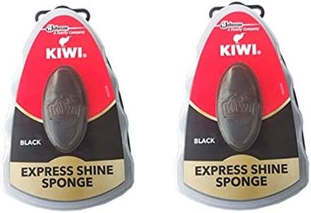 KIWI Express Shoe Shine Sponge, Black and neutral 0.2 fl oz (Black 2), Black, 0.2 fl oz