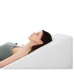 Bed Wedge Pillows Leg Elevation Reading Pillow & Back Support Wedge Pillow - for Back and Legs Support, Back Pain, Leg Pain, Pregnancy, Neck and Shoulder Joint Pain, Sleeping (White, 12" x 24" x 24")