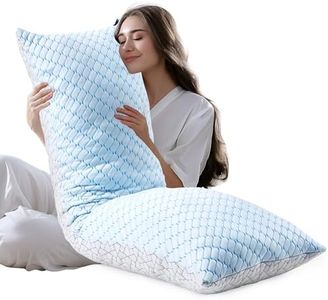 WOLKI Cooling Body Pillow - Shredded Memory Foam Pillow, Body Pillows for Adults, Body Pillows for Sleeping, Side Sleepers (20x54 Inch)