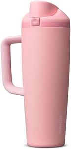 Owala FreeSip Tumbler Insulated Stainless Steel Water Bottle with Built-in Straw and Side Handle, For Travel, Work, School, and Sports, 30oz, BPA Free, Leak Proof, Rose Quartz