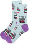 Hot Sox Women's Book Cat Crew Sock 