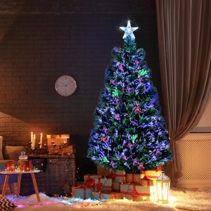 HOMION 3ft Fiber Optic Christmas Tree – Pre-Lit Holiday Decoration