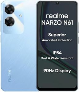 realme NARZO N61 (Voyage Blue,4GB RAM+64GB Storage) 90Hz Eye Comfort Display | IP54 Dust & Water Resistance | 48-Month Fluency | Charger in The Box