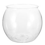 DOITOOL Clear Fish Bowl, Plastic Fish Tank, Round Goldfish Tank, Aquariums Vase Plant Tanks for Centerpieces Home Decoration (9.43 Inch)