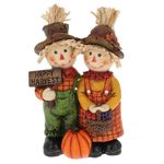 Shudehill Giftware Autumn Harvest Scarecrow Couple - Boxed Gift, Great for Halloween