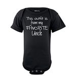 Apericots This Outfit is from My Favorite Uncle Short Sleeve Baby Bodysuit Black