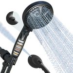 Filtered Shower Head with Handheld,Twinkle Star High Pressure 10 Mode Detachable Showerhead Built-in Power Wash with ON/OFF Pause Switch, 15 Stage Water Softener Filters for Hard Water Remove Chlorine