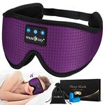 MUSICOZY Sleep Headphones Bluetooth Headband Breathable 3D Sleeping Headphones, Wireless Music Eye Mask Sleep Earbuds for Side Sleepers Women Office Air Travel Cool Tech Gadgets Unique Gifts (Purple)