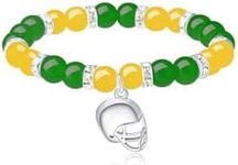 Flvkev Football Game Day Friendship Bracelet Teams Inspired Beaded Bracelet Gameday Outfit (Packers)