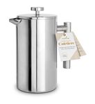 Charbrew Stainless Steel 1000ml Cafetiere French Press Coffee Maker Brewer Double Walled Insulation