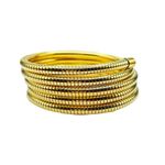 Spiral Spring Bracelet for Women & Girls | Chunky Spiral Bracelet | Stretchable Gold Bracelet | Golden Free Size Bracelet | Stylish & Bohemian Trendy Accessories | Celebrity Fashion Fancy Bracelet