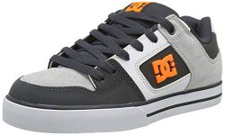 DC Shoes Men's Pure Low-Top Sneakers, (Dark Grey/Orange Go0), 11 UK