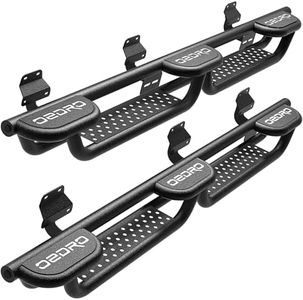 OEDRO Wheel to Wheel Running Boards Compatible with 2015-2025 Ford F150 SuperCrew Cab, 2017-2024 F250 F350 Crew Cab, Bed Access Side Steps, Two Stairs Nerf Bars Black Powder Coated