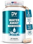 Dr Vitz Water Away for Women – Diuretic Water Pills for Weight Control & Debloating – Natural Bloat Relief with Green Tea, Cranberry & Dandelion – Water Retention Support – 60 Capsules