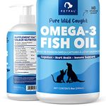 PETPAL - Pure Wild Caught Fish Oil for Dogs & Cats - All Natural, Sustainably Caught, Supports Joint Function, Pet Immune & Heart Health, Healthy Skin & Coat - Omega 3,6,9 Super Food (8oz / 240mL)