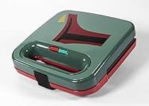 Uncanny Brands WM2-SRW-BBF Star Wars Boba Fett Double-Square Waffle Maker, 9" x 9", Green