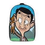 Mr Bean Backpack School Bags For Girls Boys Anime Characters Backpack With Pocket Fashion School Bag Kids Backpack 17inch