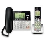 VTech CS6949 DECT 6.0 Corded/Cordless Telephone System, Black/Silver