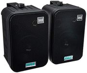 PYLE PDWR50B loudspeaker - loudspeakers (AC, Wall-mountable, Wired, Terminal, 30-22000 Hz, Black)