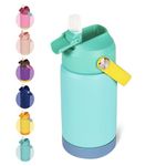 Kerilyn 12oz Kids Insulated Water Bottle, Leak-Proof Toddler Cup with Straws Lids, Kids Water Bottles for School Boys Girls, Stainless Steel Vacuum Insulated Bottle for Kids, BPA Free, Mix2