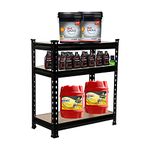 SmartSlide Metal Boltless Heavy Duty Folding Storage Rack/Adjustable Height Folding Shelving Unit/Multi Use Storage Organizer/Utility Rack (3 Shelves, 36"(3 Feet) X 18"(1.5 Feet) X 36"(3 Feet))