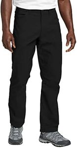 Eddie Bauer Men's Water-Repellent UPF 50+ Stretch Tech Pant, Black, 34W x 32L