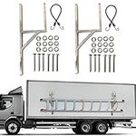 GaeaAuto 2pcs Universal Cargo Side Mount Ladder Racks fit for Enclosed Trailers Exterior or Interior Side Wall, Stainless Steel, 2 Pack