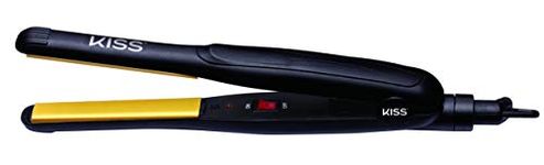 Kiss Products Red Ceramic Tourmaline Flat Iron, 1/2 Inch, 0.86 Pound