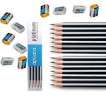 Apsara Platinum Extra Dark Penil Pack of 50 Pencil 5 Sharpner 5 Eraser