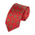 Alizeal Mens Handmade Christmas Pattern Party Necktie, 018, 7.5 cm Wide