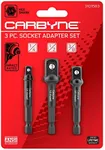 CARBYNE Impact Grade Socket Adapter Set, 3” Extension Bits | 3 Piece Set 1/4”, 3/8” and 1/2” Drive. Adapt Your Drill Driver to a High Torque Impact Wrench