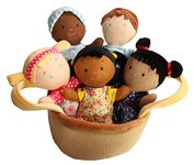 Snuggle Stuffs Basket of Buddies 8" Plush Diversity Dolls - Set of 5