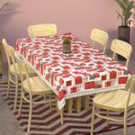 Kuber Industries Waterproof Dining Table Cover 6 Seater | Checkered Pattern Rectangular Large Dining Table Cloth for Living Room | Hall | Home | Restaurant (90 x 60 Inches Size) (Multicolor)