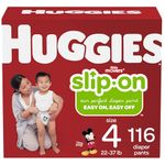 Huggies Little Movers Slip-On Diaper Pants, Size 4, 116 Count