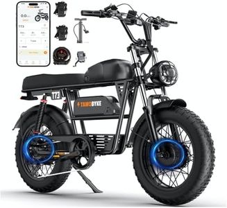 Tamobyke T73ProMax Moped Style Electric Bike,3000W Powerful Motor 48V36.4H Battery,37.5 MPH Ebike with 20" x4 Fat Tires,7-Speed Gears Dual Hydraulic Brake & Full Suspension Off-Road Electric Bikes
