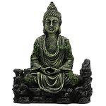 IBWell Aquarium Decorations Resin Buddha Sculpture/Head Sculpture Aquarium Decor Ornament, Large Fish Tank Decorations - 20 30 Gallon Aquarium