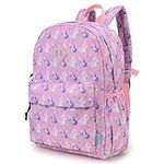 Kids Backpack, VONXURY Lightweight Cute School Backpack for Toddler Pink Unicorn Preschool Backpack Bookbag with Front Chest Buckle