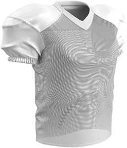 CHAMPRO Boys' Time Out Youth Stretch Football Practice Jersey White