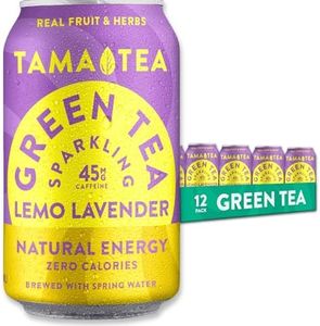 Unsweetened Sparkling Green Tea by Tama Tea - Organic Lemo Lavender Iced Green Tea, Zero Calories & Zero Carbs | 45mg Caffeine, No Artificial Ingredients, 12 oz (12-Pack)