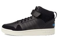 adidas Men's Postmove Mid Basketball Shoe, Black/Black/Pulse Blue, 9.5