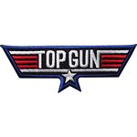 Top Gun Embroidered Iron Sew On Patch Fancy Dress Jacket T Shirt Badge Transfer