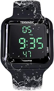 Reloj Resistente al Agua 10 ATM 100m Luminoso Reloj de Buceo con Funciones de Despertador, Cronómetro, Zona Horaria Dual, Calendario, Formato de 12/24 Horas Seleccionable